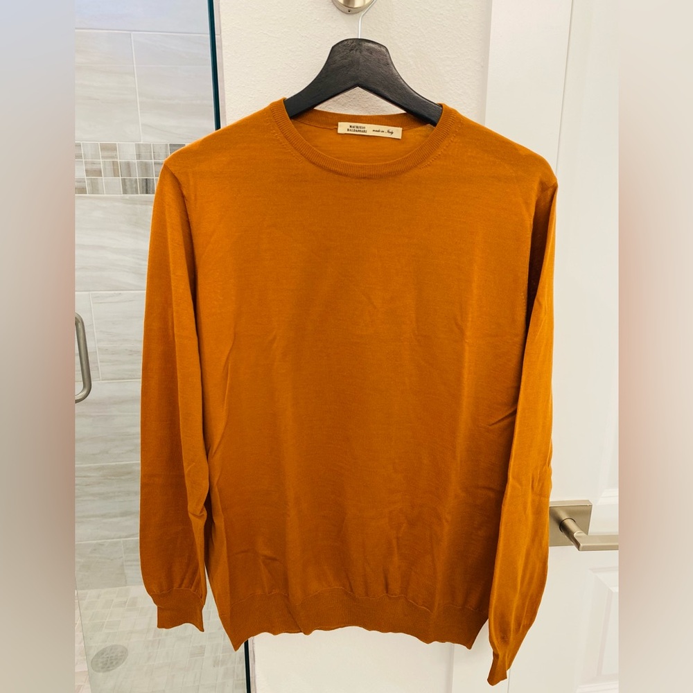 Maurizio Baldassari Men's  %100 Lana Vergine Wool Jersey crew Sweater.